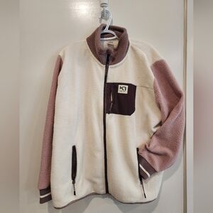 Kari Traa White And Pink Fleece Jacket